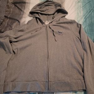 PINK zip up sweatshirt size large